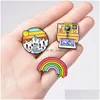 Pins Brooches Colorf Mountain Camera Brooch Creative Cute Outdoor Badge Jewelry For Students Drop Delivery Dhl67