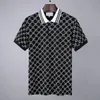 Polos masculinos Designer de roupas masculinas Camisa POLO listras pretas e brancas de alta qualidade gola pulôver bordado de algodão roupas respiráveis M-3XL s3