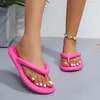 Pantofole con zeppa con zeppa infradito da donna estate spiaggia antiscivolo infradito moda sandali infradito con tacco alto