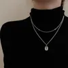 Pendant Necklaces 2023 Korea Simple Bean Circle Necklace Fashion Temperament Joker Chain Women's Jewelry