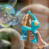 Novelty Games Big Bubble Gun Children Automatic Bubble Machines Cartoon Fans Bubbles Maker Machine Soap Bubbles Blower Kids Outdoor Toys 230609