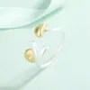 Cluster Rings Sole Memory Golden Snail Mushroom Cute Mini Fresh 925 Sterling Silver Female Resizable Opening SRI971