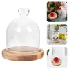 Storage Bottles Love Glass Cover Display Dome Immortal Flower Micro Landscape Gift Packaging Tabletop Case Eternal Dustproof