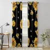 Cortina Girassol Flor Country Style Janelas Cortinas Para Quarto Moderna Impressão Persianas Sala De Estar Decoração De Casa