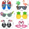 Outros suprimentos para festas de eventos 6 pçs/conjunto Óculos de sol para festa havaiana Flamingo Tropical Luau Piscina Suprimentos para decoração de festa na praia Óculos engraçados Po Props Casamento 230609