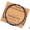 Beaded Friendship Bracelet Strengen Handgemaakte Morse Code Armbanden Bff Charm Chain In My Heart Lover Promise Sieraden Geschenken Drop Lever Dhvdb