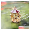 Pendant Necklaces Carousel Horse Fashion Gold Chain Necklace Women Crystal Sweater Jewelry Accessories Drop Delivery Pendants Dhnqm