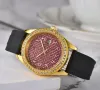 2024 고품질 여성 럭셔리 시계 시리즈 여성 석영 시계 시계 유럽 최고의 럭셔리 브랜드 고무 스트랩 시계 핫 패션 다이아몬드 레이디 액세서리