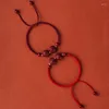 Charm Bracelets 2023 Pulseira do Zodíaco Chinês Feminino Vermelhão Corda Vermelha Amuleto
