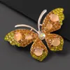 Mode Métal Strass Papillon Broche Femmes Populaire Exagéré Corsage Partie Simple Accessoires