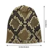 Basker Snake Skin Print Bonnet Homme Hip Hop Knit Hat For Men Women Warm Winter Snakesskin Texture Beanies Caps