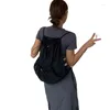 Skolväskor mode ruched rakande ryggsäckar för kvinnor casual nylon lady ryggsäck lätt vikt elever väska stor kapacitet resesäck 2023