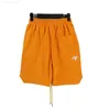 Men's Shorts Orange Black Oversize RHUDE Shorts Men Woman Clothing Simple Embroidery Casual Hip Hop Vintage Stretch Joggers Streetwear