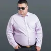 남자 드레스 셔츠 hyhy 큰 크기 14xl 165kg 긴 소매 남자 셔츠 가을 단단한 파란색 흰색 핑크 검은 큰 남성 목이 목
