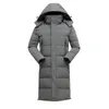 女性のトレンチコート冬のコート男性と女性の長いぬいぐるみの濃厚な膝の長さの暖かい大きな綿ジャケットは