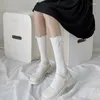 Women Socks Fashion Girl Sweet JK Calf Lolita Tube Spring Stretch Trousers Thin Pearl Bow Solid Color Cotton