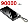 Banks Logo Power Free مخصص 90000mAH شاحن محمول 90000MAH بنك الطاقة السريع شحن البطارية الخارجية لأجهزة iPhone 13 12 11 Huawei Xiaom