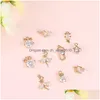 Autre Mode Zircon Pendentif Étoile Danse Fille Hibou Tongs Fleurs Poisson Rouge Charmes Pour Bijoux Diy Accessoire Collier Drop Delive Dh4Ip