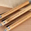 Party Favor 10pcs Custom text Bamboo Pen Personalized Ballpoint guestbook pen wedding favors and gifts wedding party supplies 230609