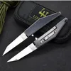 Высокий класс Luokesi Flipper складной нож M390 Сатиновый лезвие TC4Titanium Alloycarborbord ручка с шариковой подшипником EDC Pocket Knives Лучший подарок