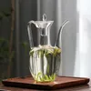 إبريق شاي زجاجي محمول باليد من الزجاج البورسليكات العالي إبريق إمبراطوري للحظائر إبريق شاي يغلي