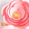 Flores decorativas feitas à mão Rosa Rosa DIY Folhas de papel Conjunto para Cenários de Eventos de Casamento Decorações Deco de Parede de Berçário Tutoriais em Vídeo