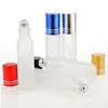 100 pièces/lot 10 ml Mini bouteille de parfum rechargeable verre dépoli rouleau sur flacon d'huile essentielle Trave échantillon vide Nubsi