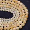 Beads Natural Yellow Opal Optimized Round Stone For Jewelry Making DIY Necklace Bracelet 6mm-10mm Spacer Loose Crystal 15