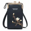 Avondtassen Mode Dames Messenger Bag Koreaanse Versie Eenvoudige Mini PU Bloem Verticaal Vierkant Multifunctionele Portemonnee Schouder