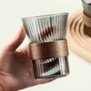 Tazze Tazza da caffè in vetro Manico in legno Tazza da caffè espresso Bicchieri Bicchiere da whisky Tazza Kawaii Articoli per il caffè Belle tazze da tè Boccale da birra Tazza carina 230609