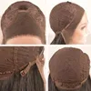 Piezas de cabello rizado transparente prearrancado encaje frontal cola alta sintético para mujeres negras resistente al calor onda de agua bebé 230609
