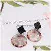 Charme Mode Femmes Bijoux Géométrie Colorf Acrylique Boucle D'oreille Pour Rhombique Circar Designer Personnalisé Boucles D'oreilles Livraison Boucles D'oreilles Dhlkh