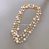 Pendentif Colliers 1 pc Mode Long Camélia Perle Collier Femme Chandail Chaîne Double Couche Bijoux Cadeau Pour Anniversaire Ou Vacances