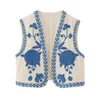 Vrouwen Vesten 2023 Zomer Vrouwen Vintage Bloemen Geborduurde Vest Dames Nationale Stijl Vest Jas Outfits Casual Vrouwelijke Tops