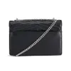 designer dames schoudertas echt leer mode luxe kleine vierkante tas metalen ketting messenger bag