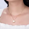 Anhänger Halsketten Design Lange Lebensdauer Schloss Quaste Opal Halskette Einfache Dame Ruyi Ping Eine Schlüsselbein Kette Mode Geburtstag Geschenk