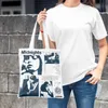 Bags Fashion Bags Totes life goes on Pattern Stylish Canvas tote bag Shoulder Bag Lightweight Handbag Versatile Shopping