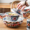 Bowls Japanese Ceramic Tableware Stew Pot Soup Bowl With Lid Small Household Water-proof Cup Single Bird's Nest 1PC