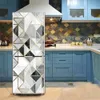 Switch Stickers 3D Marble Fridge Door Cover Refrigerator Wallpaper Self adhesive Freezer Line Vinyl Film Decor Decal Art Mural Kitchen 230609