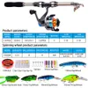 Rod Reel Combo Sea Fishing Set Conjunto de lançamento de longa distância Combinação de pacote de fiação de fibra de carbono 230609