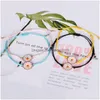 Charm Bracelets Woven Wax Thread Bracelet With Crisanthemum Mtilayer Friendship Braids For Womens Summer Style Drop Delivery Jewelry Dhu8C