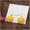 Dangle Chandelier Daisy Flower Acrylic Earrings Big Drop Earring Fashion Trendy Sweet Cute Jewel Girl Girl Dhkzy Dhkzy