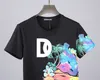 DSQ PHANTOM TURTLE Hommes Designer T-shirt Italien Milan Mode Logo Imprimer T-shirt Été Noir Blanc T-shirt Hip Hop Streetwear 10288q