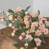 Decorative Flowers Long Branch Silk Tea Rose Artificial Flower 11 Bud Chinese Style Fake Flores Home Decoration Diy Party Wedding