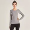 Camisas Active Camisas femininas esportivas de manga comprida, secagem rápida, camiseta sexy, outono inverno, moda, costura, fitness, corrida, ioga, academia