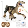 2.4G RC Dinosaur Raptor Velociraptor Simulazione Animale Telecomando Jurassic World Electric Walking Dinosaur Giocattolo per bambini Regalo