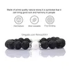 Perlen Mode 8mm Lava Stein Armbänder Energie Heilung Nce Schwarz Weiß Perlen Armband Für Frauen Männer Einstellbare Elastische yoga Drop Del Dhrmm