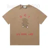 T-shirts pour hommes designer 2023SS Summer New Chest Bear Pattern Tendance Casual T-shirt à manches courtes pour femmes en vrac LVR2