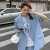 Kvinnors kostymer koreanskt mode 2023 Spring Summer Thin Casual Loose Short Sleeved kostym Jacket Women's Blazer Set Shorts Two-Piece