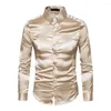 Men's Casual Shirts Men Long Sleeve Button Turn-down Collar Formal Shirt Wedding Work Party Smart Tops High Quality Clothing 2023